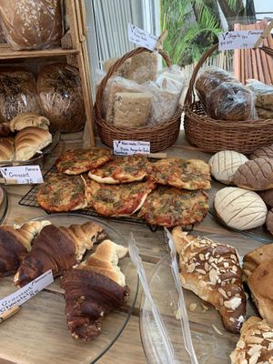 Pizzas and dulces   at Panneria in Playa Del Carmen