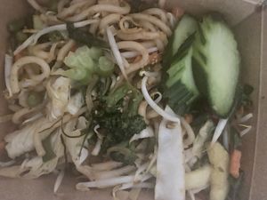 Pad Kie Mao, vegan version: tasty but spicy! at Saowapa in Utrecht