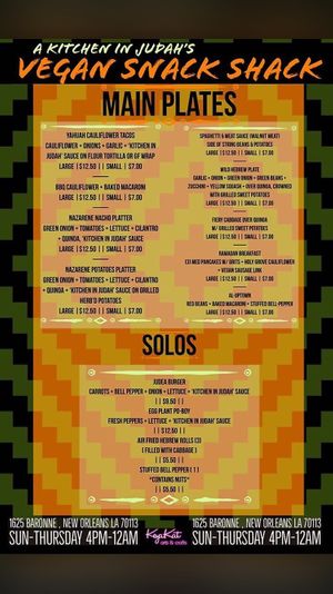 From their Yelp profile  at Vegan Snack Shack in New Orleans