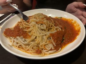 Gluten Free Spaghetti with house Marinara  at Walt Disney World - Mama Melrose's Ristorante Italiano in Lake Buena Vista