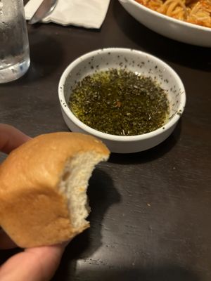 Gluten Free Bread with Seasoned Oil dip  at Walt Disney World - Mama Melrose's Ristorante Italiano in Lake Buena Vista