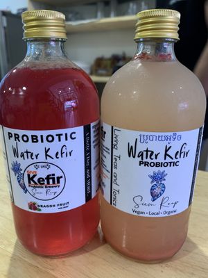 Watermelon not our fav.(right)  at GIVE Kefir in Siem Reap