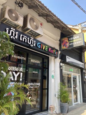Store front  at GIVE Kefir in Siem Reap