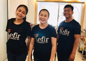 Locally trained probiotic brew masters at GIVE Kefir in Siem Reap