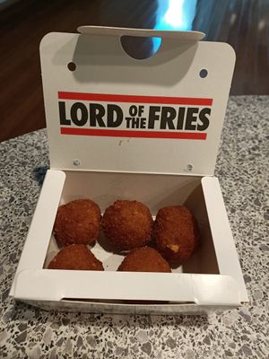 Mac and cheese balls at Lord of the Fries in Fortitude Valley