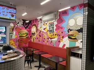 Dine-in area  at Lord of the Fries in Fortitude Valley
