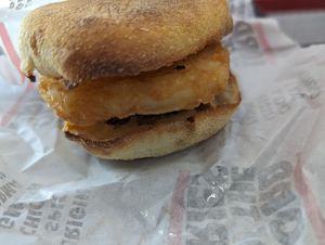Hash and patty breakfast sandwich at Lord of the Fries in Fortitude Valley