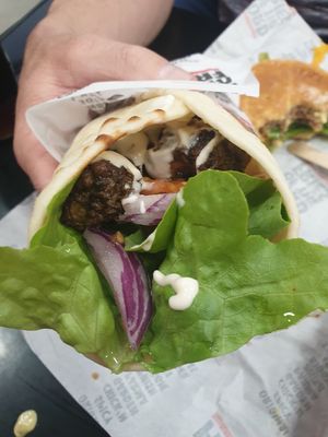 "Lamb" Souvlaki at Lord of the Fries in Fortitude Valley