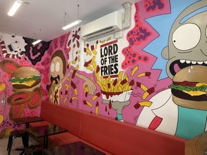 wall art  at Lord of the Fries in Fortitude Valley