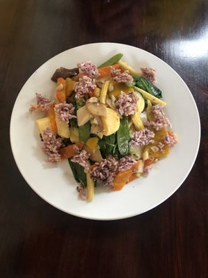 not vegan!  at Mini Makphet in Vientiane