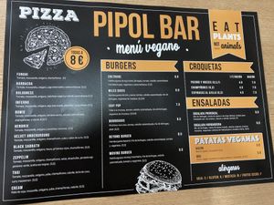 Vegan menu  at Pipol Bar in Alhaurin De La Torre