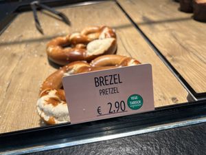 non-vegan pretzels  at FRA - Bistrot Frankfurt Airport - T1 in Frankfurt