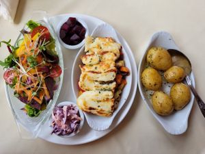 Halloumi salad at Browne's in Cromer