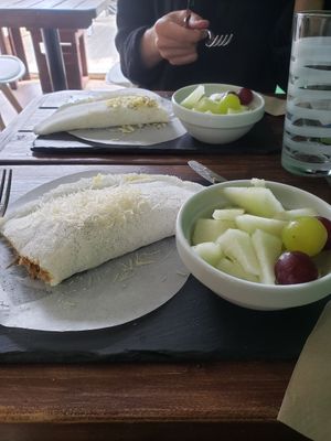 Tapioca pancakes at Brasil Vegano Cafe in Guildford
