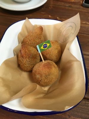 Jackfruit balls at Brasil Vegano Cafe in Guildford