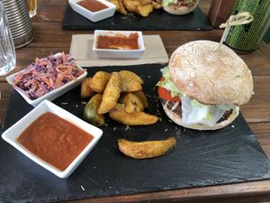 Felicidad Burger  at Brasil Vegano Cafe in Guildford