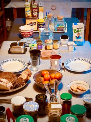 Vege breakfast at La Malinette in Malain