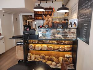 Inside at Odete Bakery in Porto