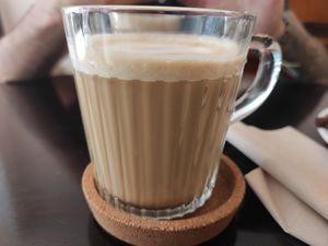 Latte at Odete Bakery in Porto