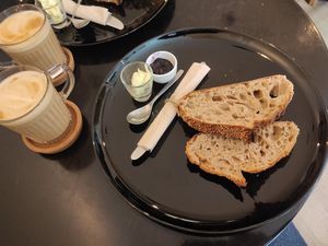 Toasts at Odete Bakery in Porto