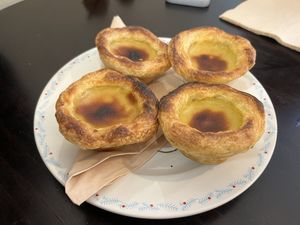 Vegan Nata  at Odete Bakery in Porto