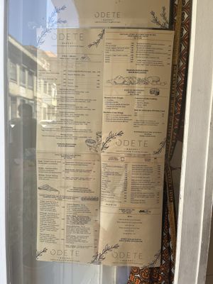 Menu   at Odete Bakery in Porto