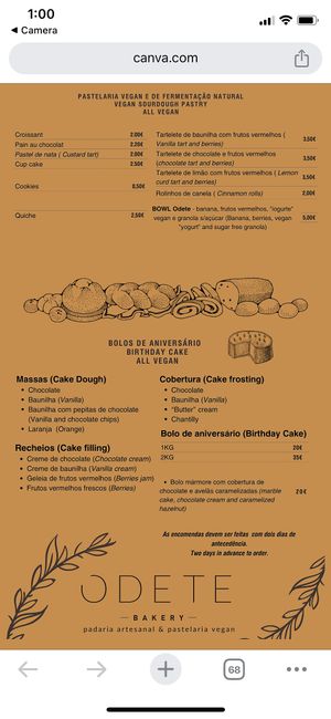   at Odete Bakery in Porto