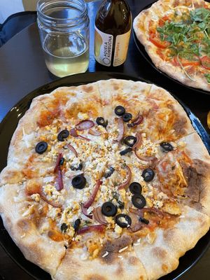 Pizza with tofu ricotta  at Odete Bakery in Porto