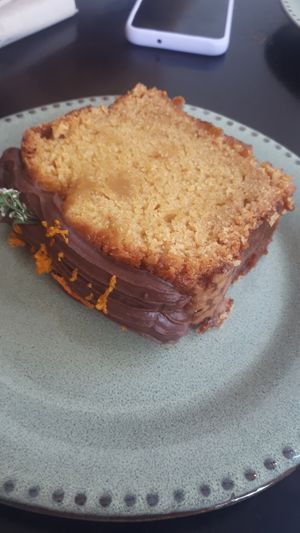 Carrot and orange cake at Odete Bakery in Porto
