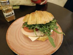 Croissandwich at Odete Bakery in Porto