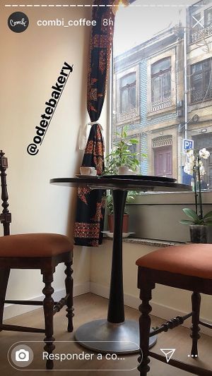 Cozy place at Odete Bakery in Porto