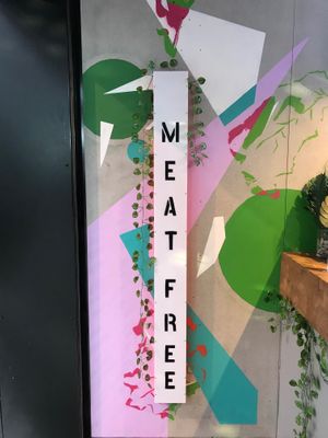 Outside of register at Radical Burgers in North West London