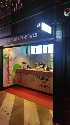 Frontage at Radical Burgers in North West London