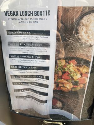 Menu at Maison de BaN in Frankfurt