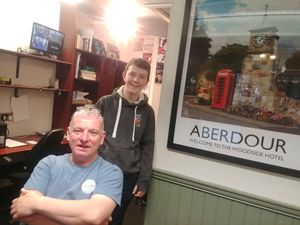 John McTaggart and son at The Woodside Hotel in Aberdour