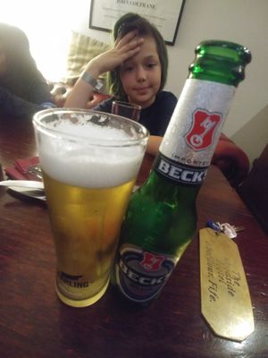 She's not drunk at The Woodside Hotel in Aberdour