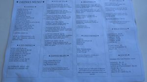 Drinks menu as at 2024-01-28 at Square 44 in Surrey Downs