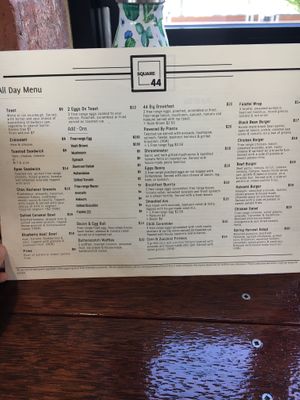 Menu at Square 44 in Surrey Downs