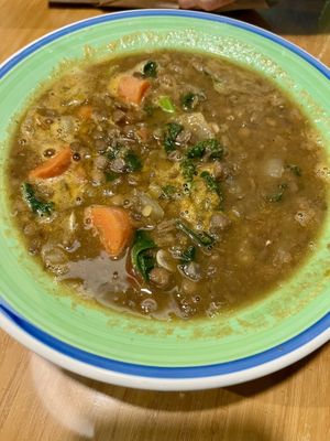 Lentil vegetable soupp  at Green Room Cafe in Cocoa Beach