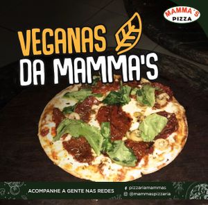 Pizzas veganas at Mamma's Pizza in Salvador