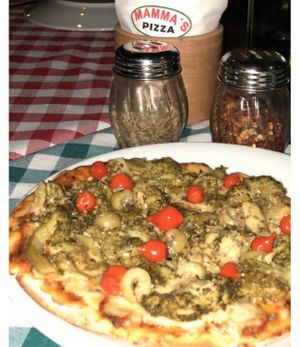 Pizza vegana at Mamma's Pizza in Salvador