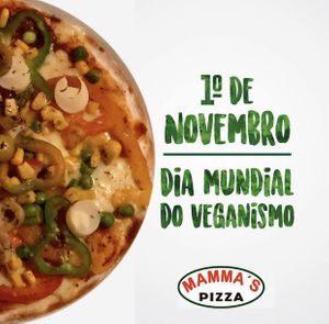 Pizza vegana at Mamma's Pizza in Salvador