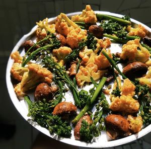 Couve-flor, brócolis e portobello at Talo in Salvador