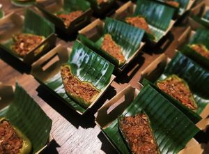 Pimentão verde recheado com palmito de jaca at Talo in Salvador