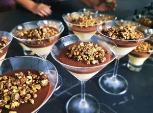 Mousse de maracujá, cacau e caramelo de pistache at Talo in Salvador