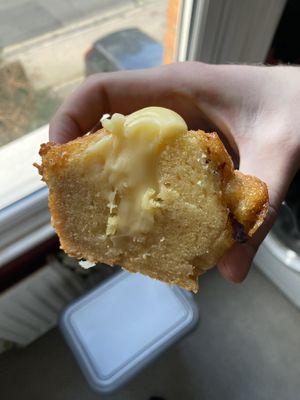 Spiced apple and custard muffin  at Coughlans Bakery - Woodcote in Wallington