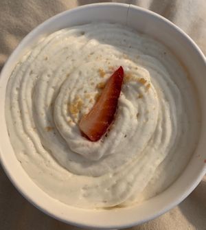 Strawberry banana pudding  at Desmond's Island Soul Grill in Virginia Beach