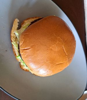 Lentil burger at Desmond's Island Soul Grill in Virginia Beach