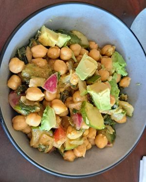 Chickpea salad at Desmond's Island Soul Grill in Virginia Beach