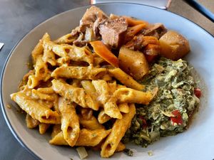 Same dish. Different view    at Desmond's Island Soul Grill in Virginia Beach